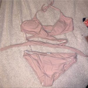 Pink Wrap Around Bikini